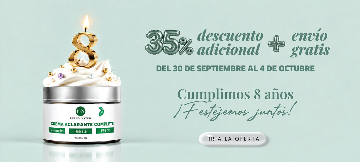 Pureza Natur cumple 8 años: 35% de descuento adicional + envío gratis del 30 de septiembre al 4 de octubre